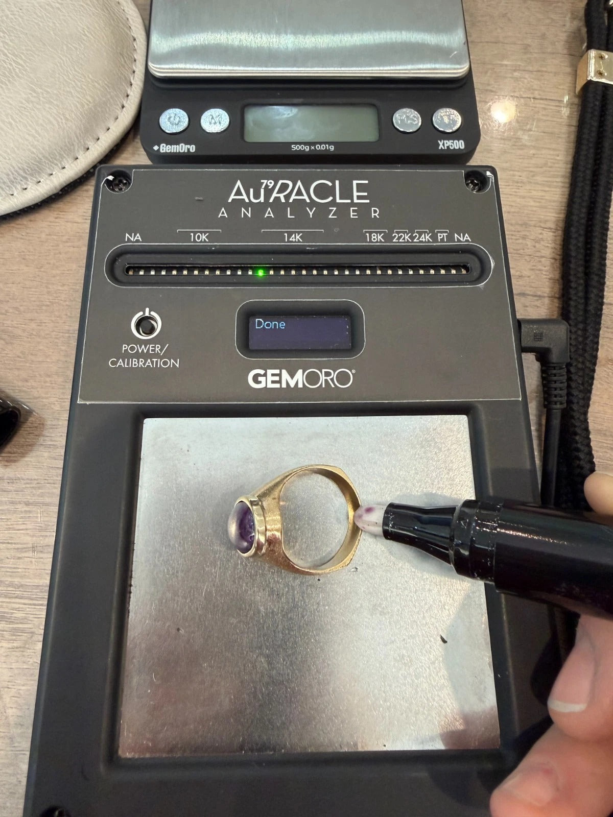 14K Yellow Gold 12.00 Grams Custom Purple Charoite Bezel Ring Size 10