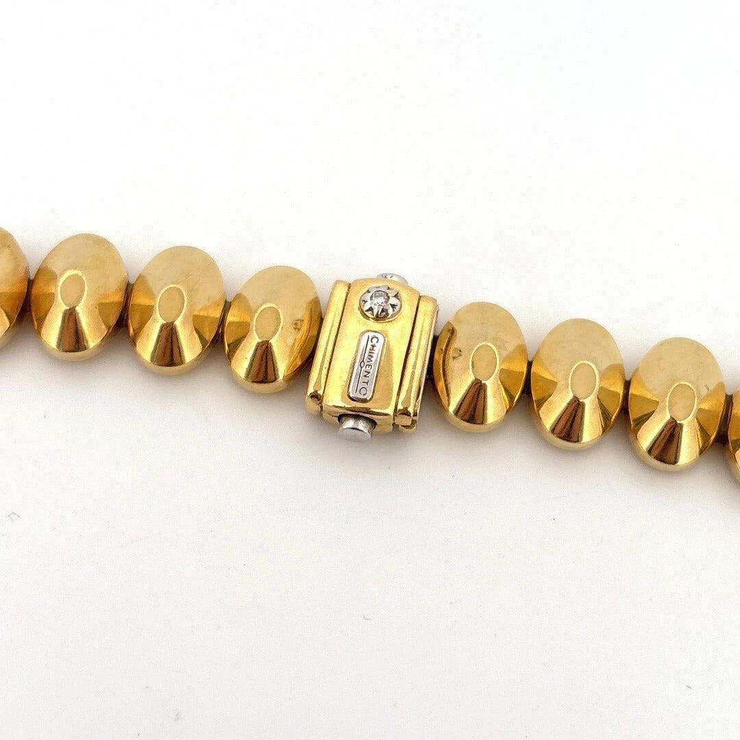 Chimento 18K Yellow Gold Italy Designer Estate 58.16 Grams Oval Dome Necklace - Devine & Co.