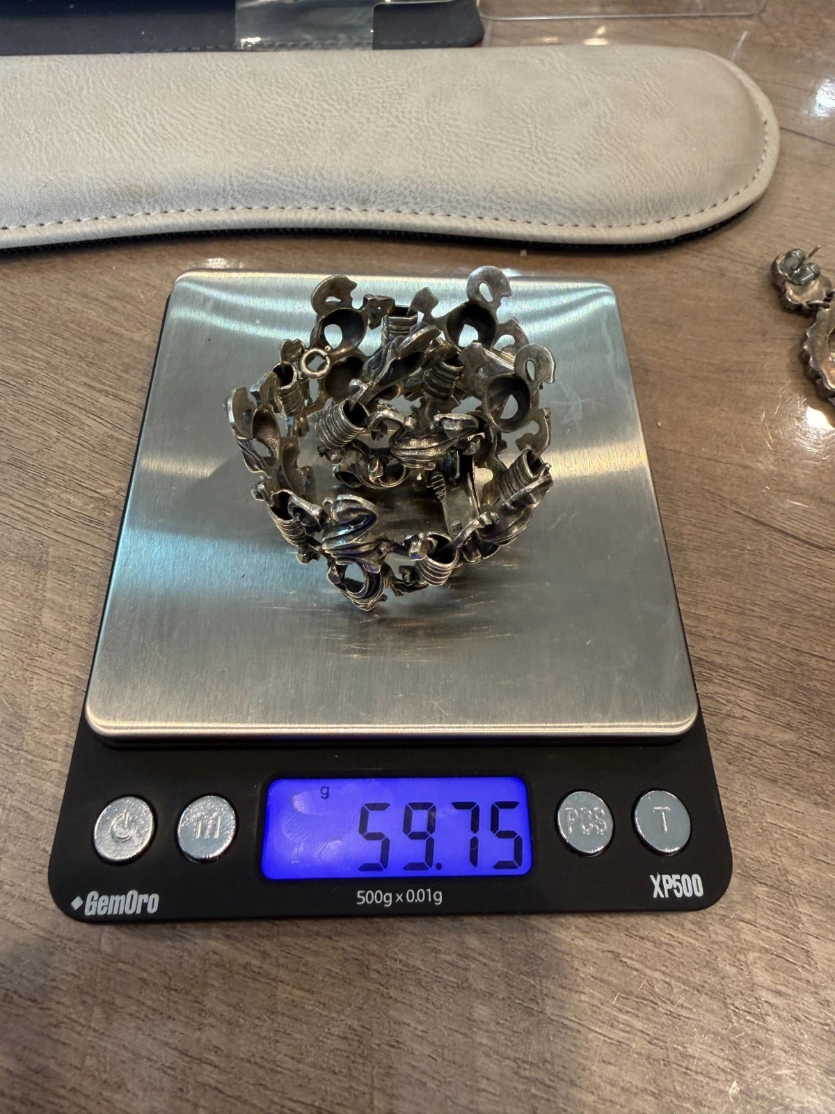 Vintage 59.73 Grams 8" European 800 Silver Baroque Revival Scroll Link Bracelet