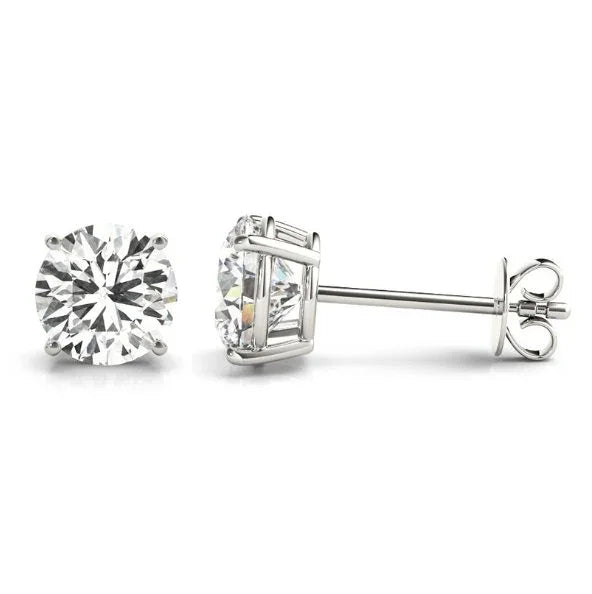 Round Brilliant Cut Lab Grown Diamond Studs 4CTW 14K - Devine & Co.