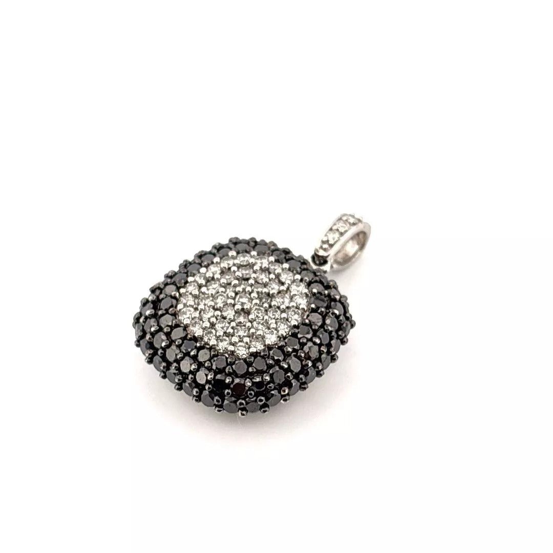 Effy 2.02CTW 14K White Gold Natural Black & White Diamond Pendant - Devine & Co.
