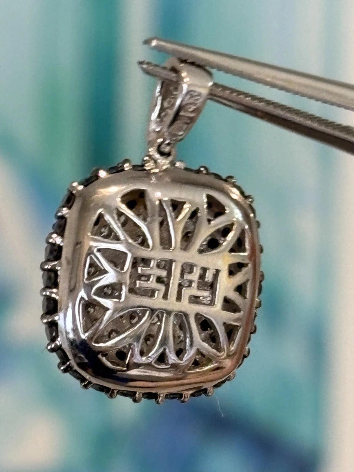 Effy 2.02CTW 14K White Gold Natural Black & White Diamond Pendant - Devine & Co.