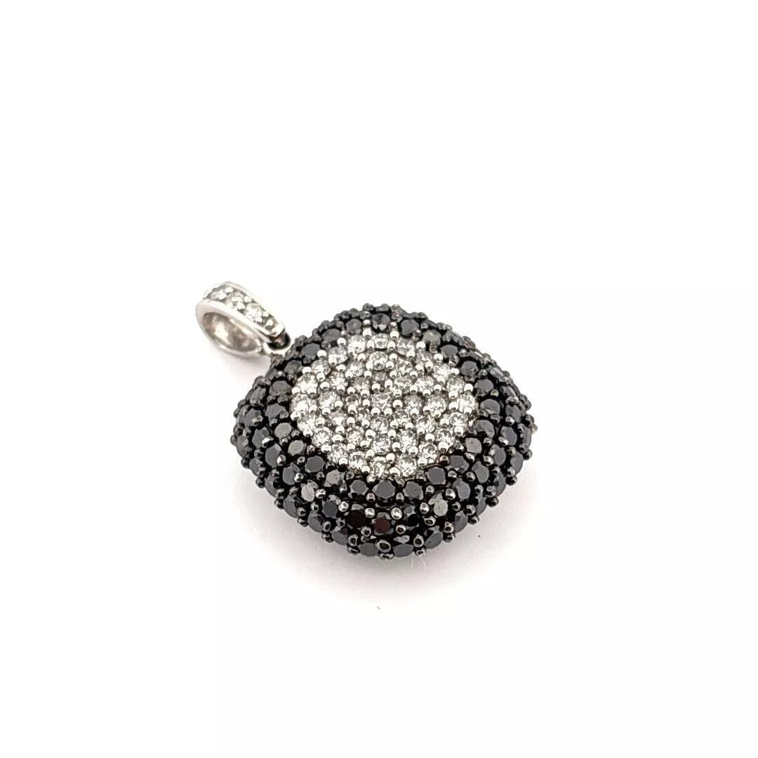 Effy 2.02CTW 14K White Gold Natural Black & White Diamond Pendant - Devine & Co.