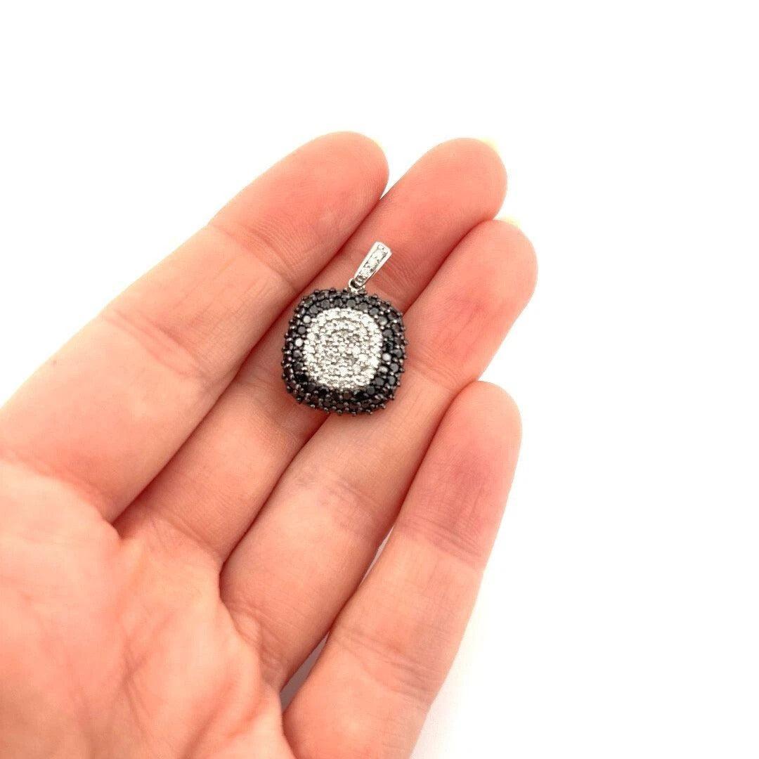 Effy 2.02CTW 14K White Gold Natural Black & White Diamond Pendant - Devine & Co.