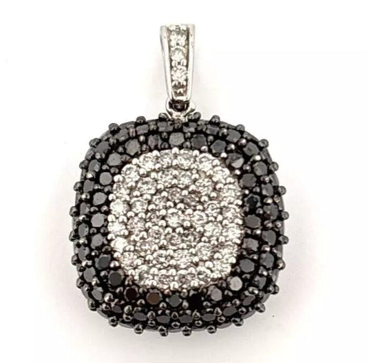 Effy 2.02CTW 14K White Gold Natural Black & White Diamond Pendant - Devine & Co.
