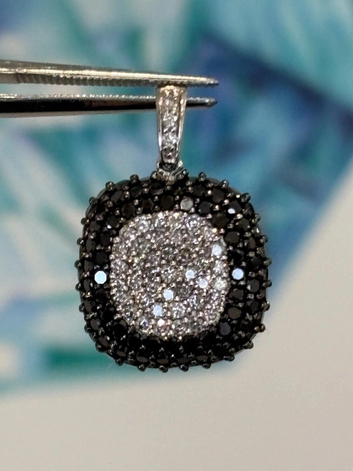 Effy 2.02CTW 14K White Gold Natural Black & White Diamond Pendant - Devine & Co.