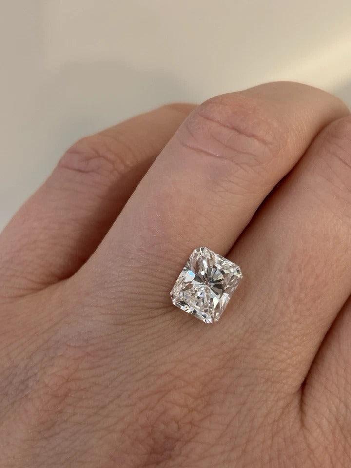 GIA Certified Loose 3.74ct Radiant Cut Natural Diamond E - SI2 - Devine & Co.