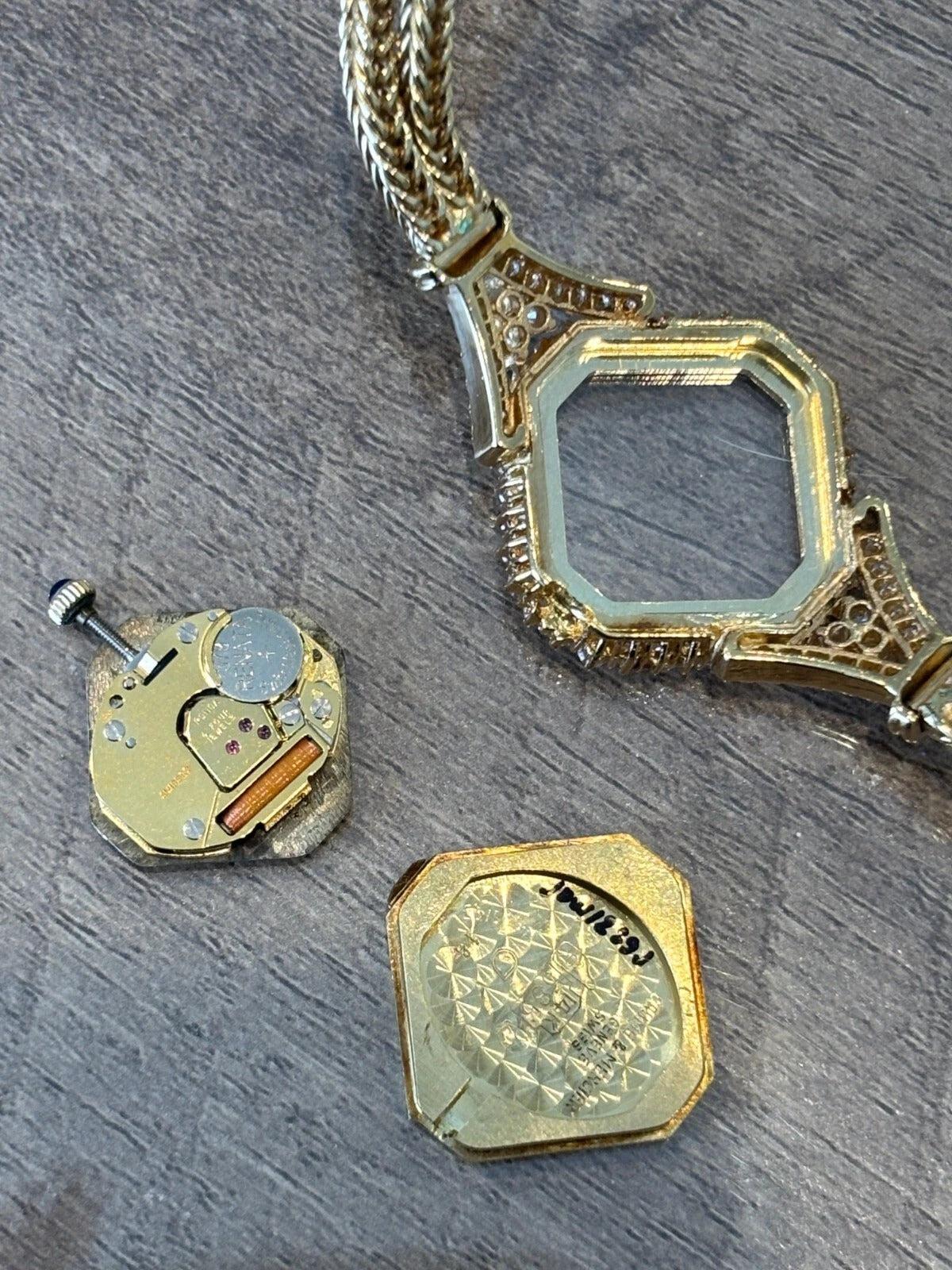 Rare Vintage Baume & Mercier Ladies 14K Yellow Gold 1.50CTW Diamond Quartz Watch - Devine & Co.