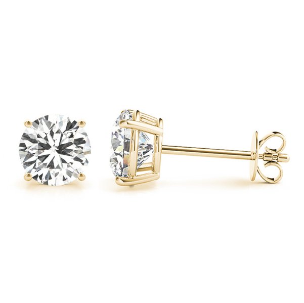 Round Brilliant Cut Lab Grown Diamond Studs 4CTW 14K - Devine & Co.