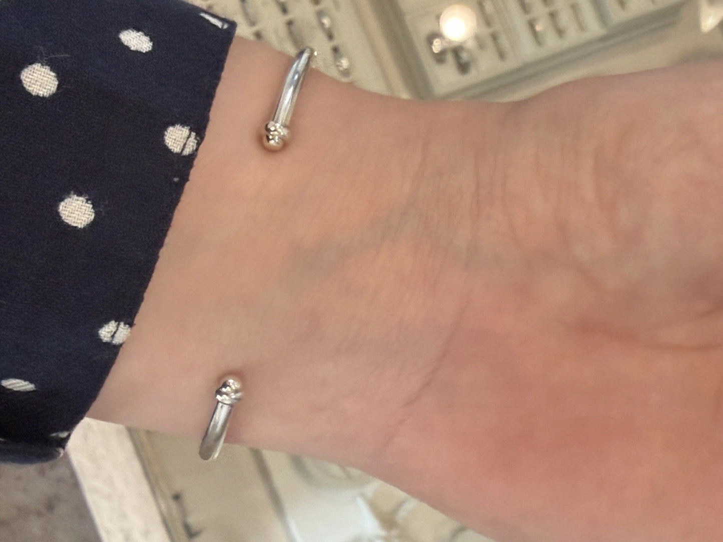 Tiffany & Co. Sterling Silver Double Hitch Knot Cuff Bracelet