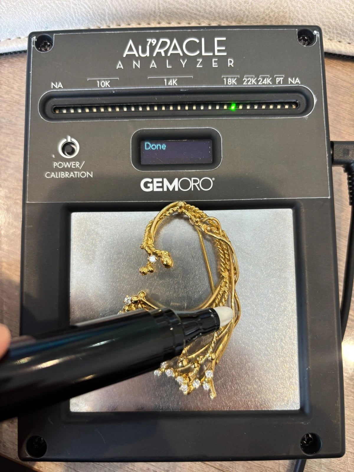 Custom 18K Yellow Gold Diamond Vine 1.00 ctw Natural Diamonds 15.89g Brooch