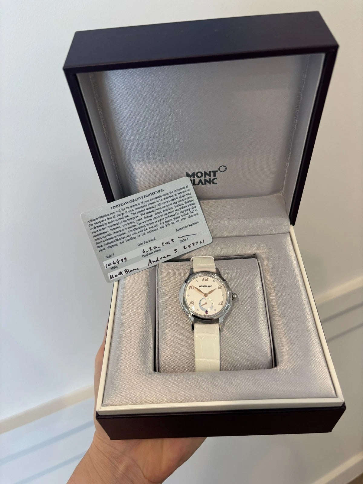 Montblanc Princesse Grace de Monaco 106499 Diamond Dial White Watch New in Box