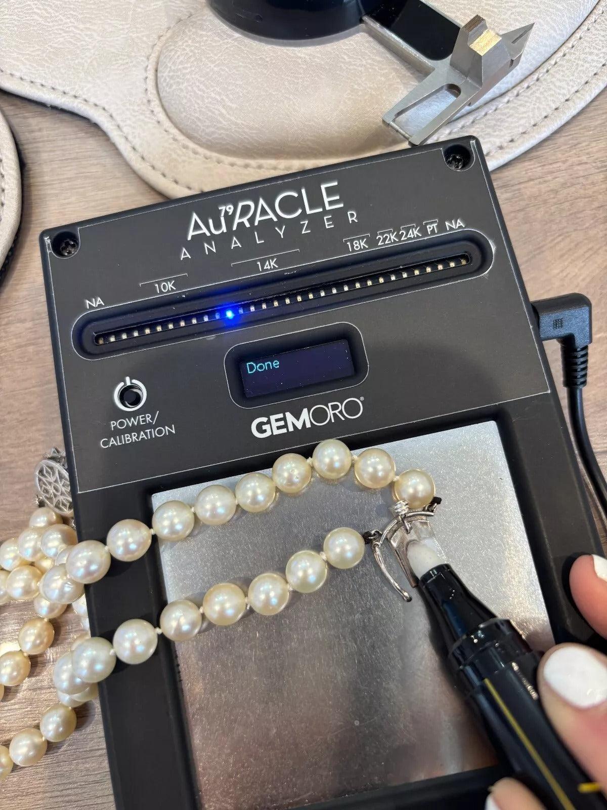 Vintage Double Strand 14K White Gold & Diamond Clasp 8.50mm Akoya Pearl Necklace - Devine & Co.
