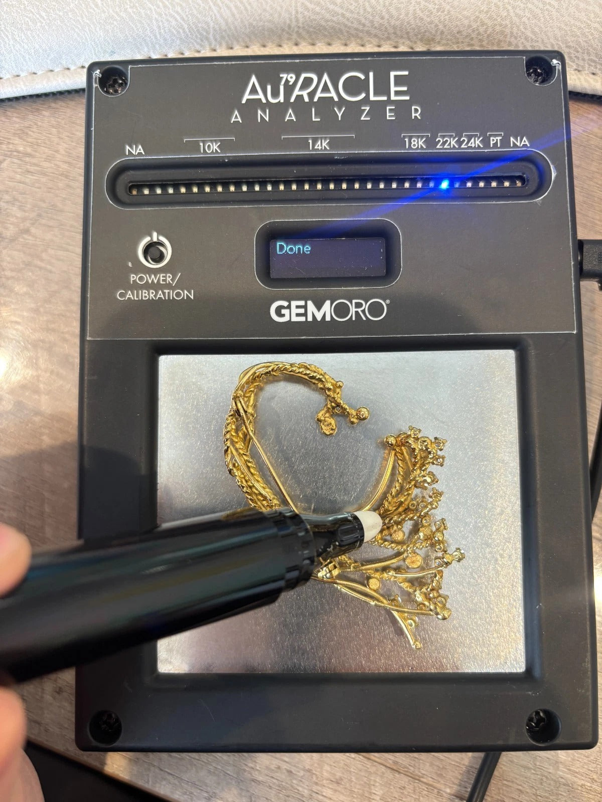 Custom 18K Yellow Gold Diamond Vine 1.00 ctw Natural Diamonds 15.89g Brooch