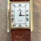 Cyma Swiss Quartz Tank Style Watch 14K Yellow Gold Case Vintage 1990's, alternate view