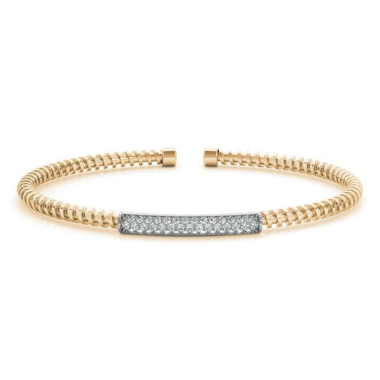 Pave diamond bangle