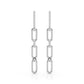14K Paperclip Diamond Dangle Post Earrings 0.26CTW - Devine & Co.