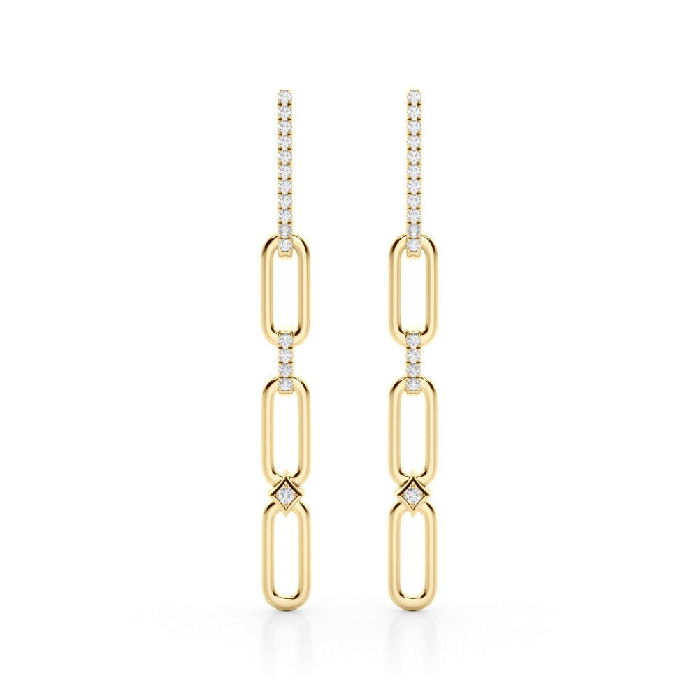Diamond dangle earrings