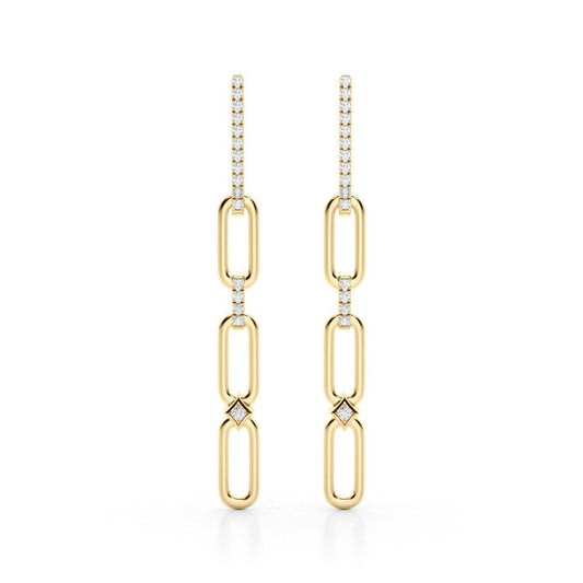 Diamond dangle earrings
