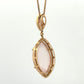 14K Rose Gold Rose Quartz & Amethyst Pendant Necklace 14.3ct Quartz Diamond Halo - Devine & Co.