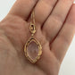 14K Rose Gold Rose Quartz & Amethyst Pendant Necklace 14.3ct Quartz Diamond Halo - Devine & Co.