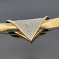 14K Two - Tone Omega Necklace 18 Reversible Italy Pave Diamond Slide 1.55ctw - Devine & Co.