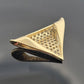 14K Two - Tone Omega Necklace 18 Reversible Italy Pave Diamond Slide 1.55ctw - Devine & Co.