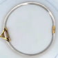 14K Two - Tone Omega Necklace 18 Reversible Italy Pave Diamond Slide 1.55ctw - Devine & Co.