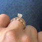 14K White Gold Natural Radiant Cut Diamond Ring 1.01ct F/SI1 GIA Twist Pave - Devine & Co.