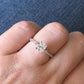 14K White Gold Natural Radiant Cut Diamond Ring 1.01ct F/SI1 GIA Twist Pave - Devine & Co.