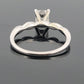 14K White Gold Natural Radiant Cut Diamond Ring 1.01ct F/SI1 GIA Twist Pave - Devine & Co.