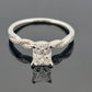 14K White Gold Natural Radiant Cut Diamond Ring 1.01ct F/SI1 GIA Twist Pave - Devine & Co.