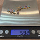 14K Yellow Gold Blue Topaz, Amethyst & Diamond Dangle Earrings 7.00ctw Gemstones - Devine & Co.