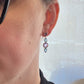 14K Yellow Gold Blue Topaz, Amethyst & Diamond Dangle Earrings 7.00ctw Gemstones - Devine & Co.