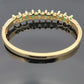 14K Yellow Gold Emerald & Diamond Bangle Bracelet, Marquise Emeralds, 7.5 Oval - Devine & Co.