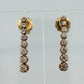 14K Yellow Gold Old European Cut Diamond Drop Earrings 2.00 CTW 5.50g - Devine & Co.