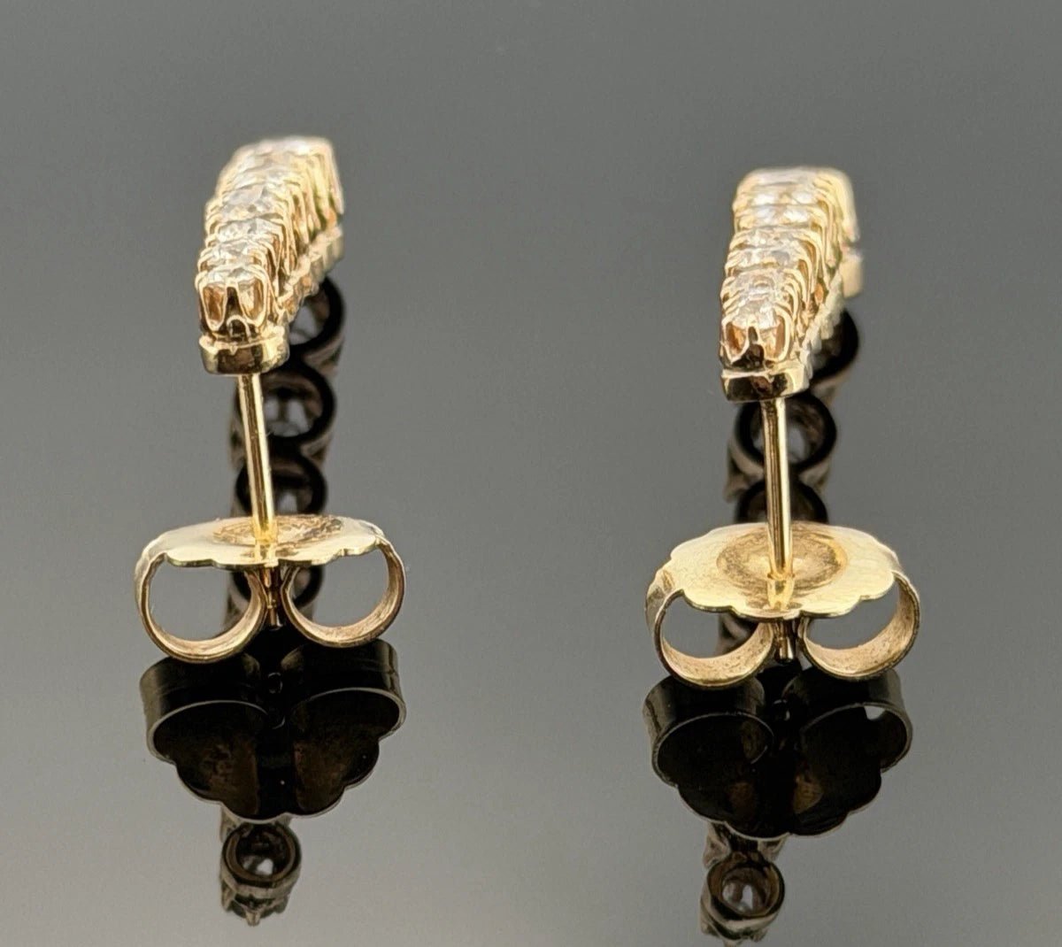 14K Yellow Gold Old European Cut Diamond Drop Earrings 2.00 CTW 5.50g - Devine & Co.