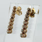 14K Yellow Gold Old European Cut Diamond Drop Earrings 2.00 CTW 5.50g - Devine & Co.