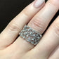 14KW .35ctw Diamond Filigree Lace Wide Lady’s Band Ring Sz 6.5 - Devine & Co.
