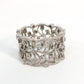 14KW .35ctw Diamond Filigree Lace Wide Lady’s Band Ring Sz 6.5 - Devine & Co.