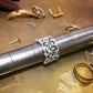 14KW .35ctw Diamond Filigree Lace Wide Lady’s Band Ring Sz 6.5 - Devine & Co.