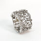 14KW .35ctw Diamond Filigree Lace Wide Lady’s Band Ring Sz 6.5 - Devine & Co.