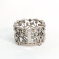 14KW .35ctw Diamond Filigree Lace Wide Lady’s Band Ring Sz 6.5 - Devine & Co.