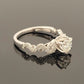 14KW Gold Diamond Engagement Ring EGL 0.80ct G/VS1, Pave Twist Shoulders 0.54ct - Devine & Co.