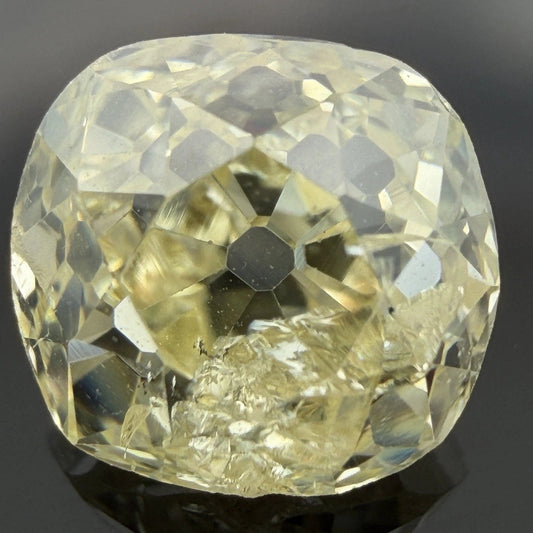 1.75CT Fancy Yellow Old Miner Cut Diamond Loose Natural I2 Antique Cushion - Devine & Co.