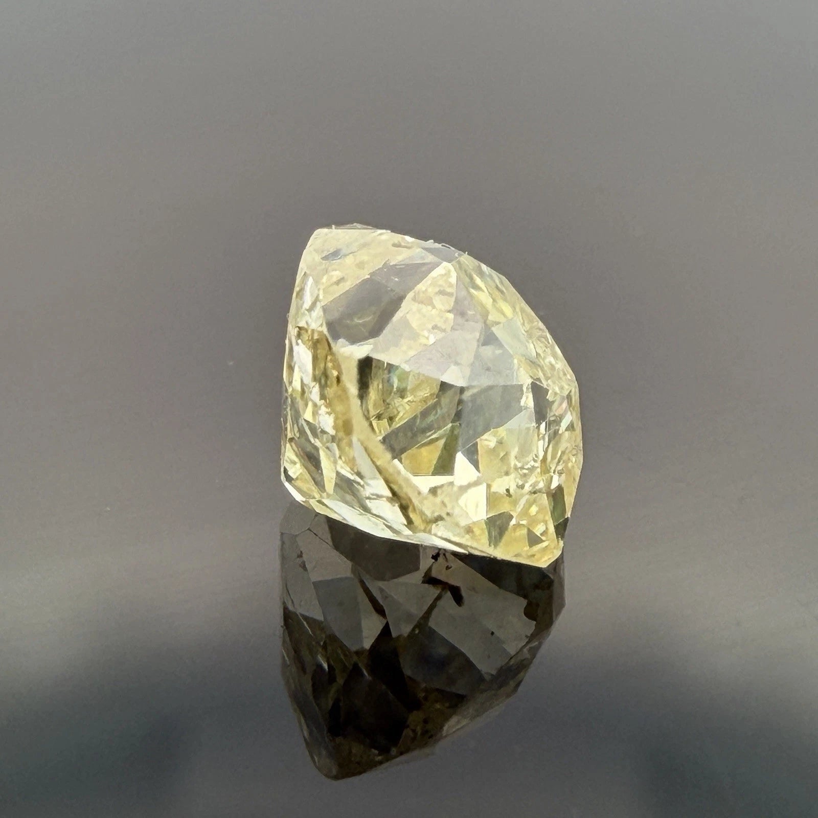 1.75CT Fancy Yellow Old Miner Cut Diamond Loose Natural I2 Antique Cushion - Devine & Co.