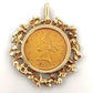 1895 10 Dollar Liberty Freeform 14K Yellow Gold Frame 30g Head Half Eagle Coin Pendant - Devine & Co.