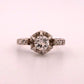 18K/14K White Gold 0.45CT Vintage Transitional Round Diamond Engagement Ring - Devine & Co.