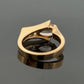 18K Rose Gold Morganite & Diamond Ring 1.35ct Pear Morganite 0.09ctw Diamonds - Devine & Co.