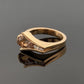 18K Rose Gold Morganite & Diamond Ring 1.35ct Pear Morganite 0.09ctw Diamonds - Devine & Co.